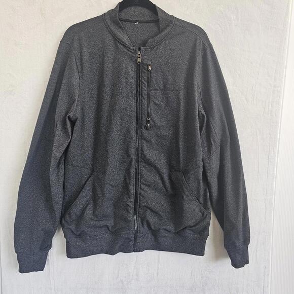 Lululemon Six Pack Jacket Heathered Black Reflective Men's Size Large - Picture 1 of 13